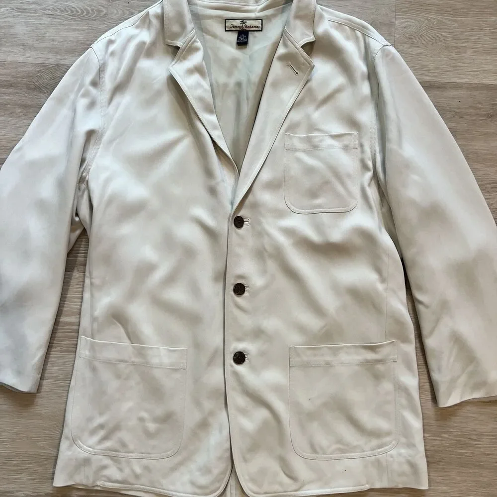 Tommy Bahama Khaki Silk Blazer Sports Coat-Size XL